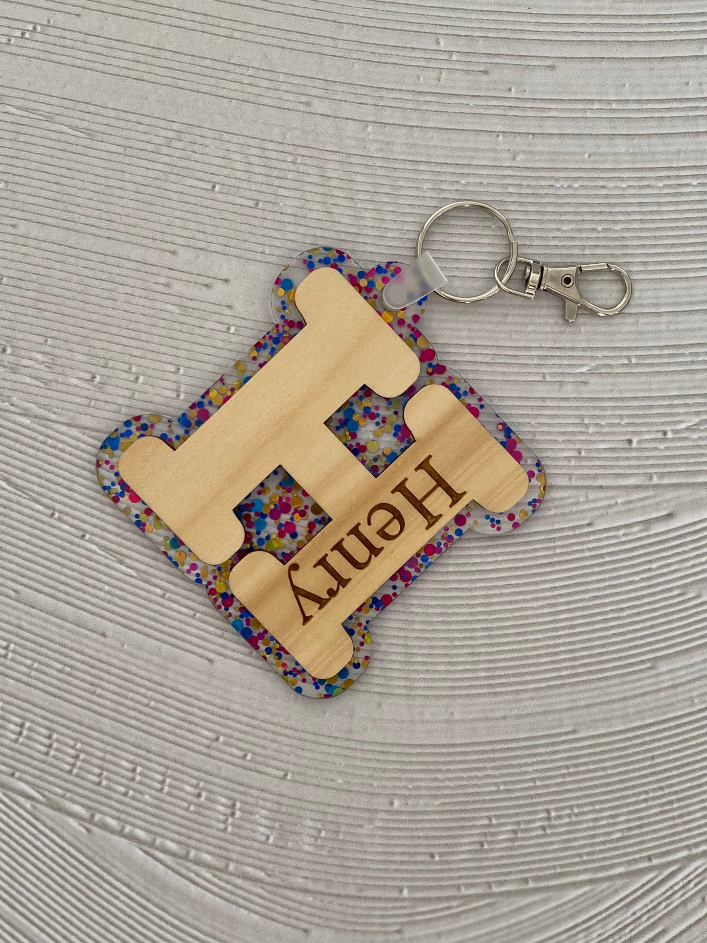 Keyring "Glitter Initial"