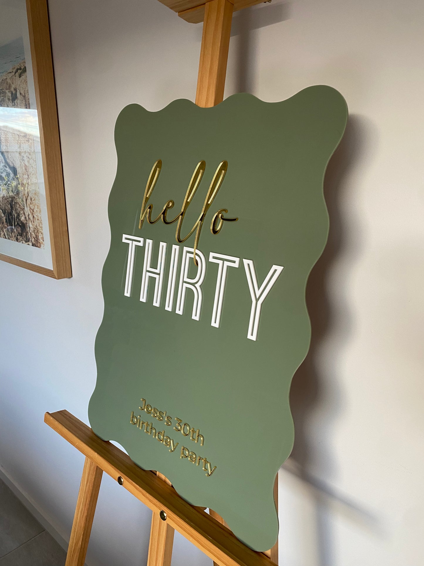 Welcome Sign "Hello Thirty"