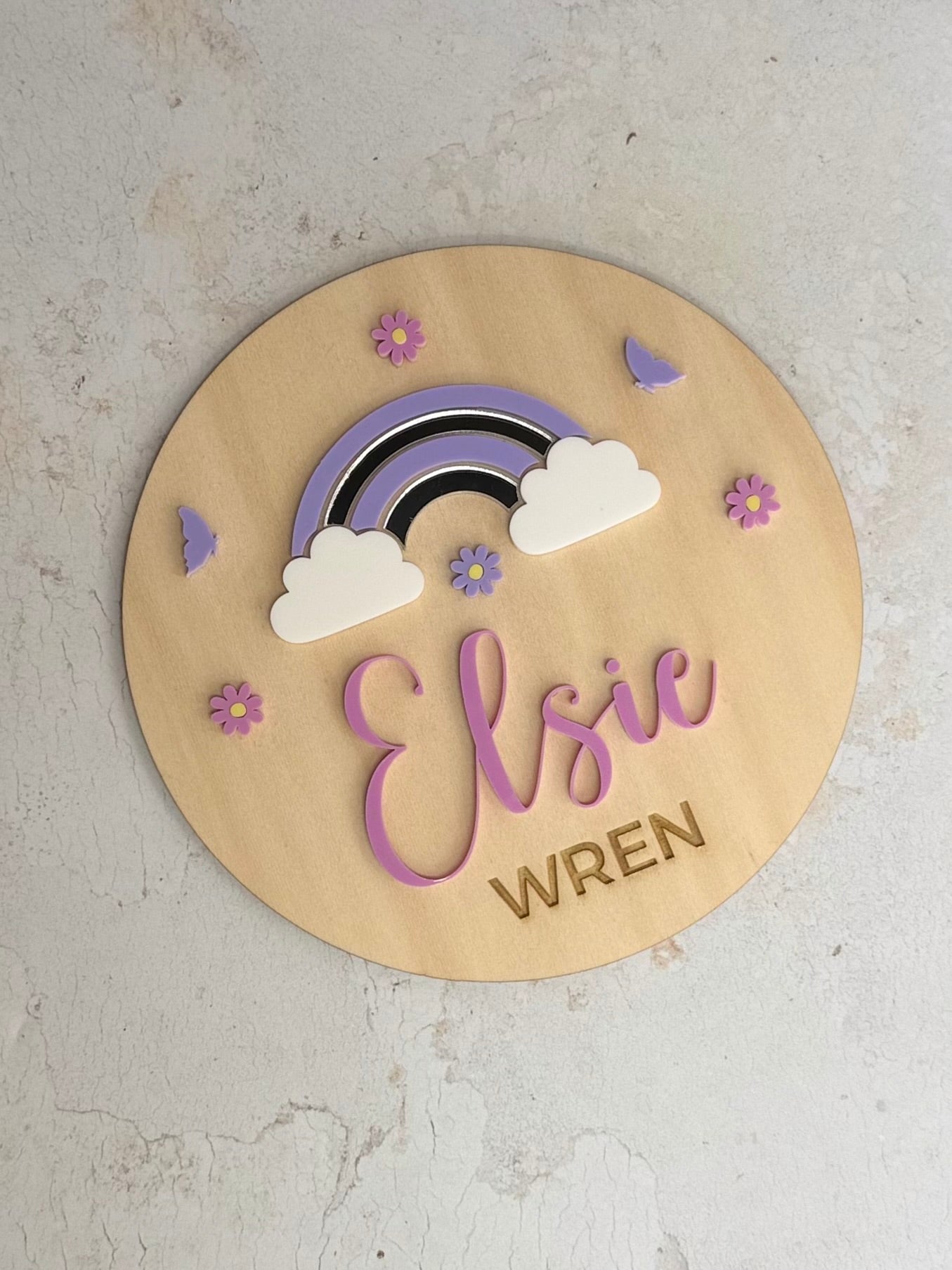 Rainbow Name Plaque