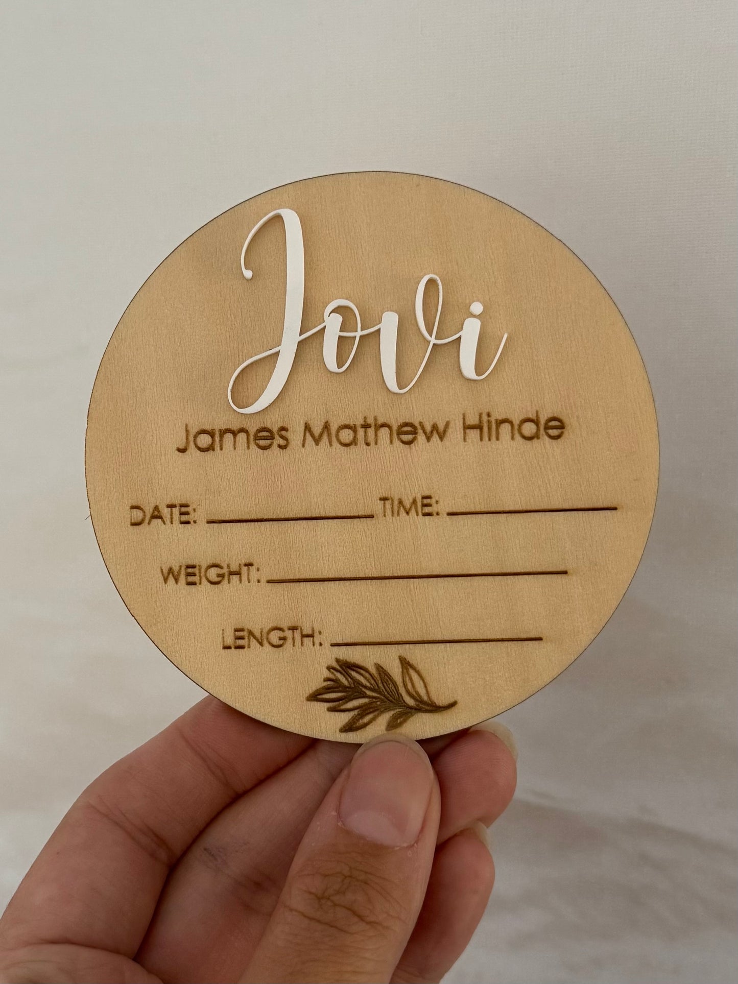 Birth Plaque - Personalised Name
