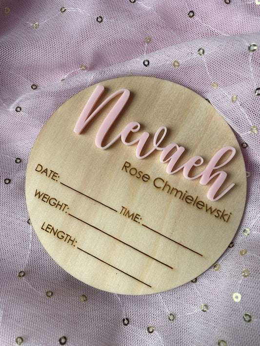 Birth Announcement - Personalised Name