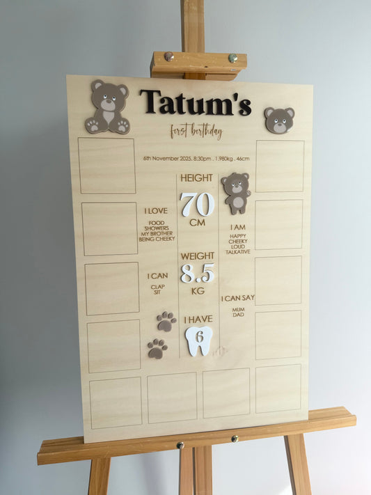 First Birthday Photo Board