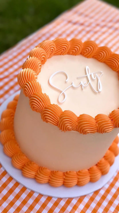 Script Cake Toppers