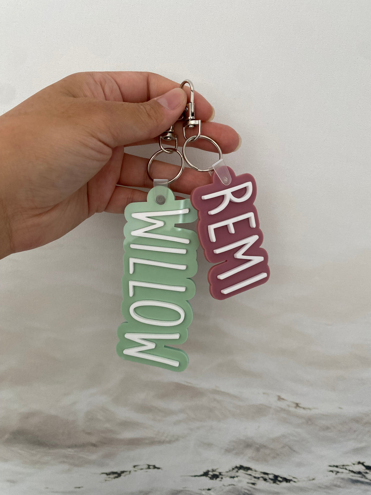 Receiving Keys Lettering Keyring