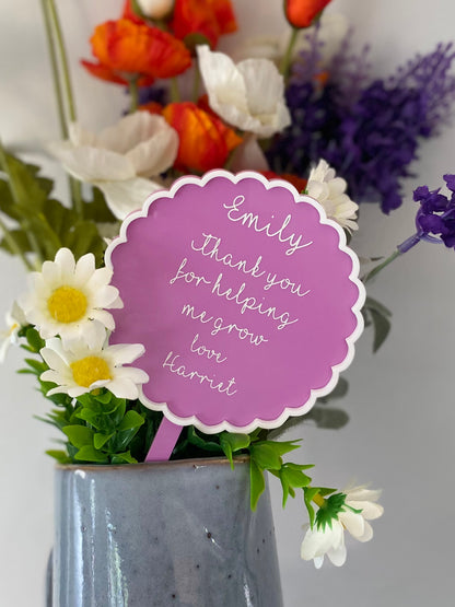 Personalised Acrylic Plant Stake