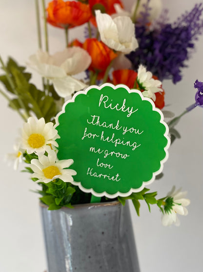 Personalised Acrylic Plant Stake