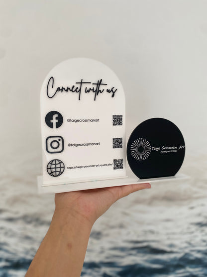 Multi QR Code Social Media Signage