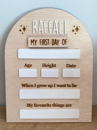 First Day/Last Day Boards