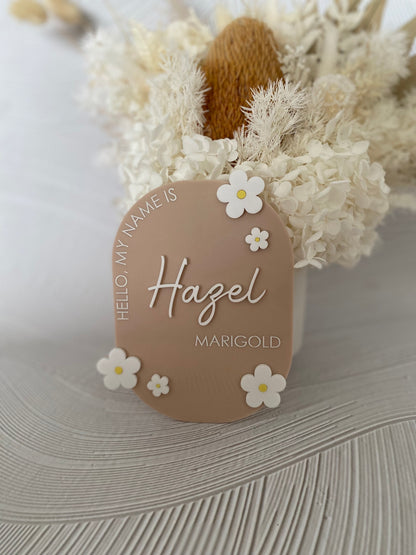 Daisy Birth Announcement Plaque