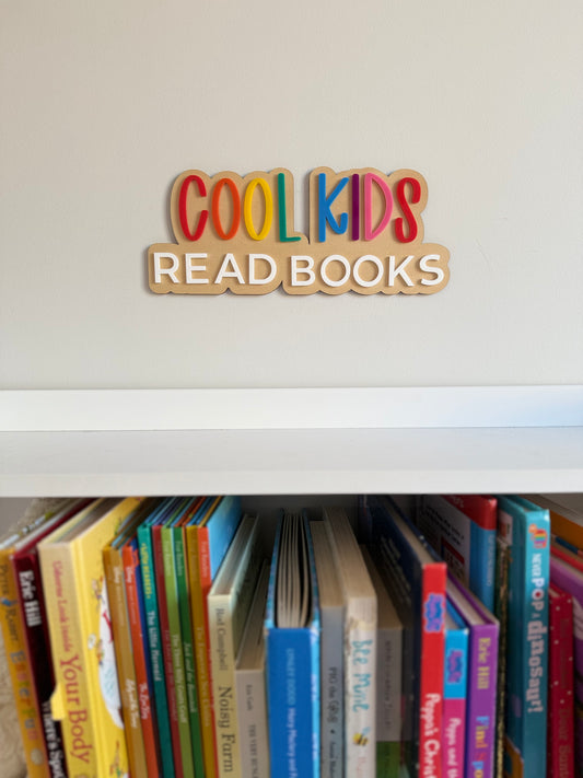 Cool Kids Read Books Wall Plaque
