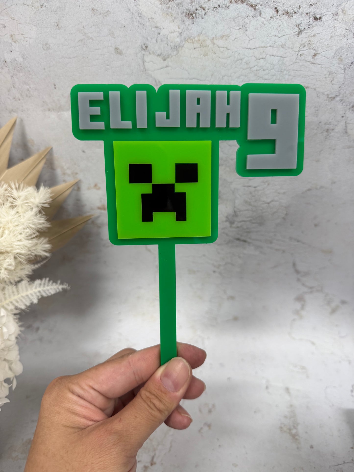 Minecraft Themed Cake Topper