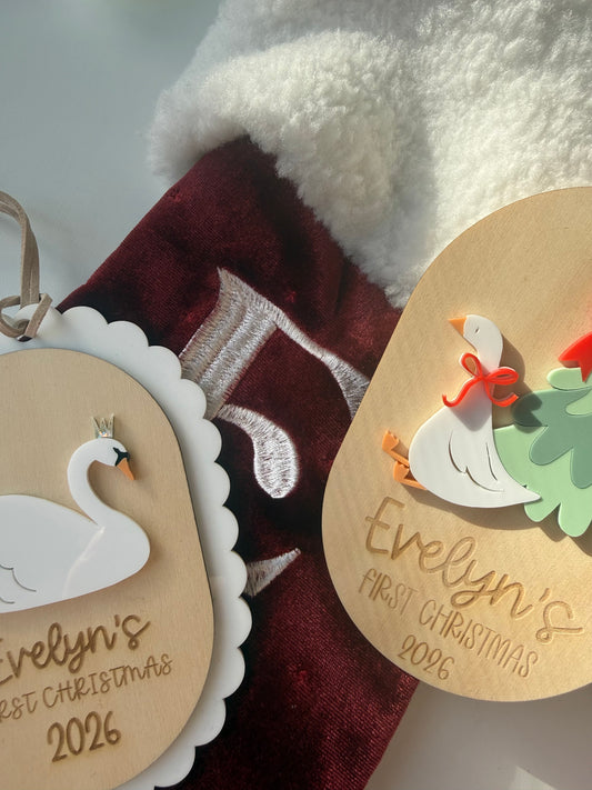 "Heirloom First Christmas" Silly Goose Ornament