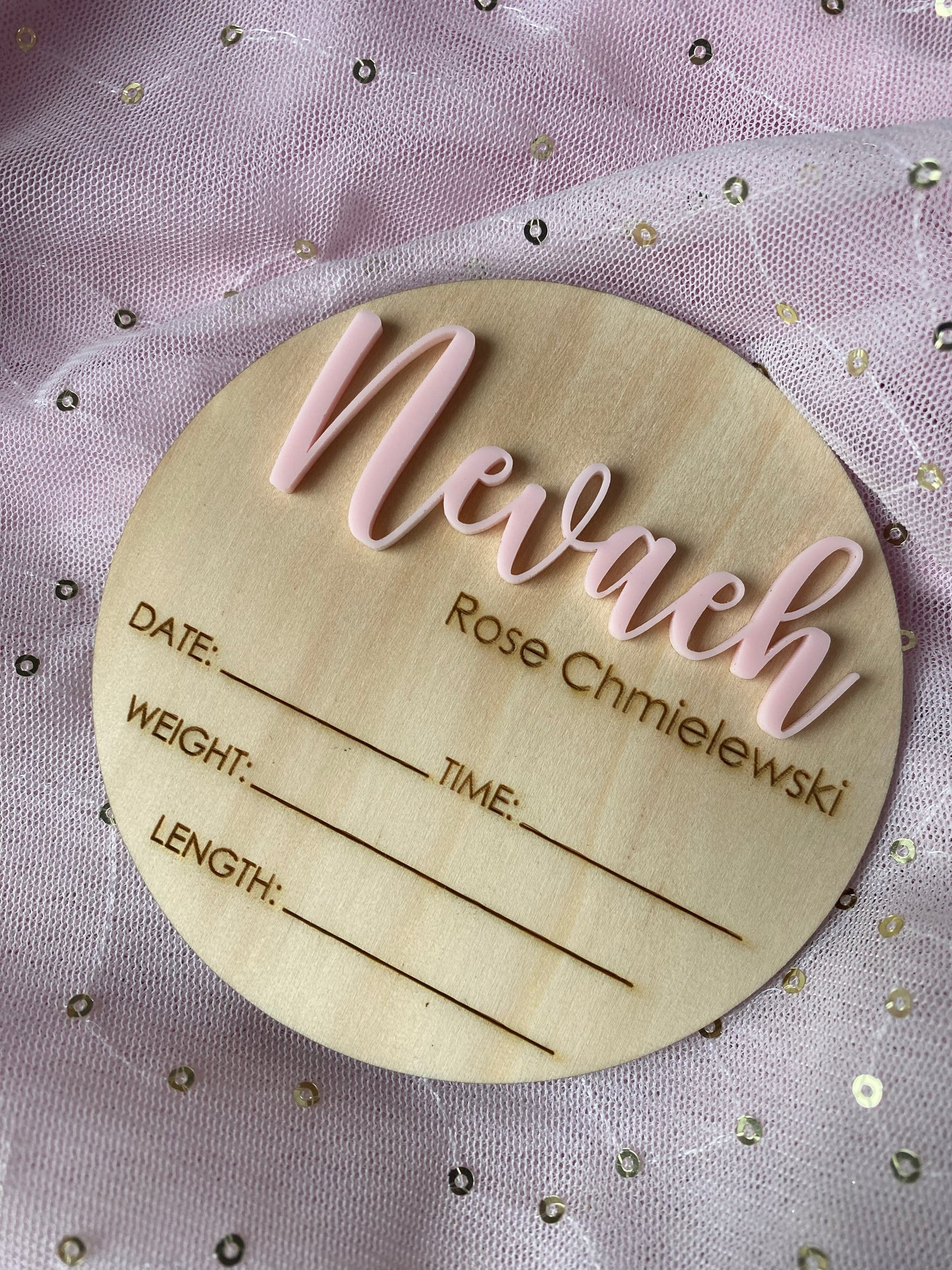 Birth Plaque - Personalised Name