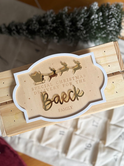 Personalised Family Christmas Crate
