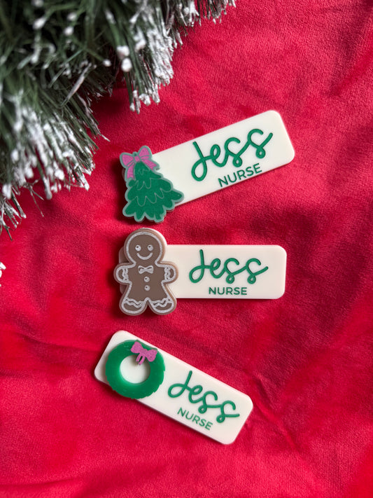 Personalised Christmas Badges
