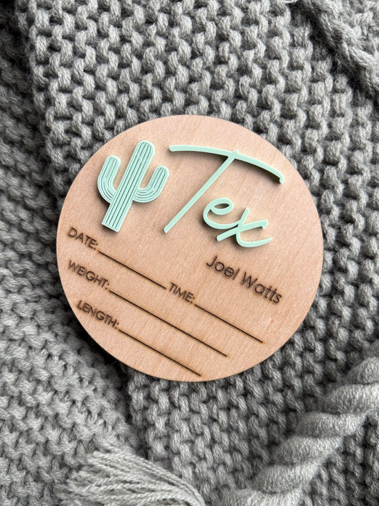 Birth Announcement - Personalised Name