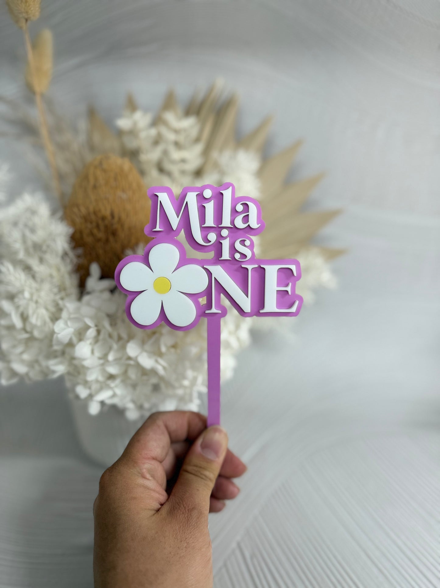 Daisy Themed Cake Topper