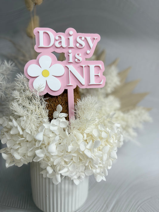 Daisy Themed Cake Topper